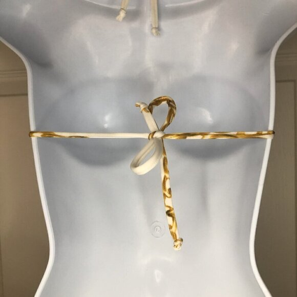 Rio de Sol Cream Gold Chain Brazilian Bikini XS - Picture 6 of 7